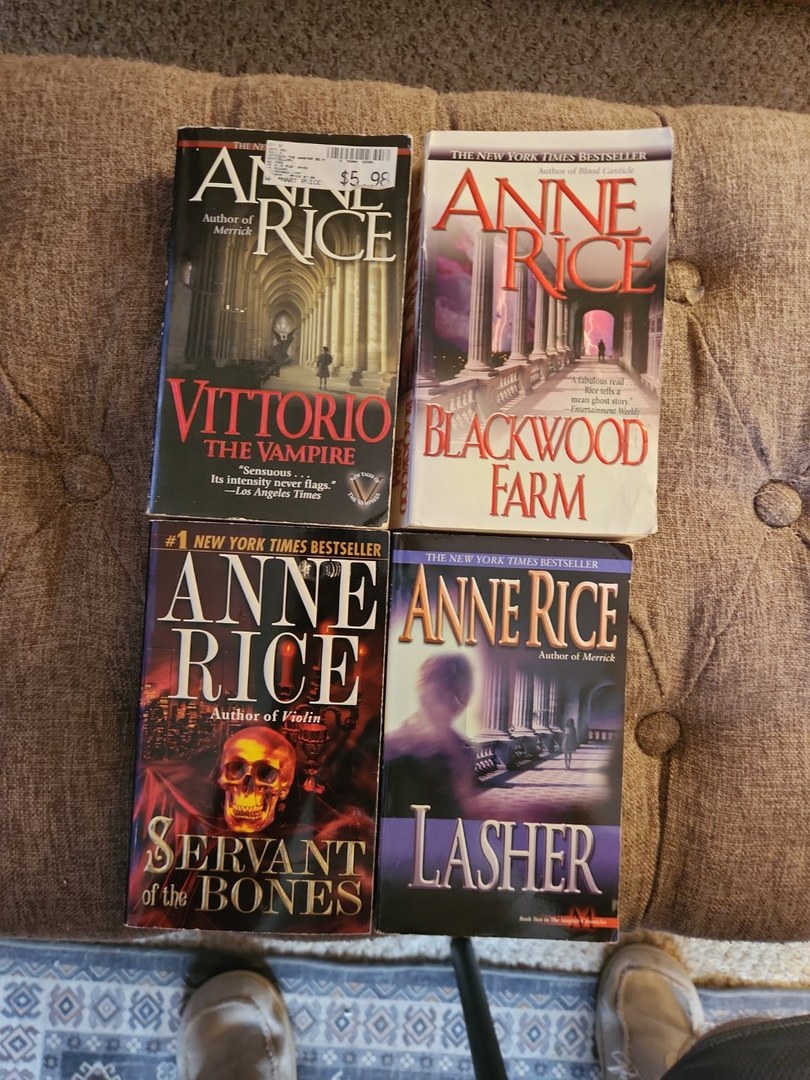 Anne Rice Lot of 4 Horror Vampire Paperback Books