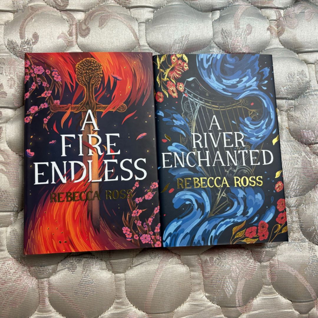 Illumicrate special esition of A River Enchanted and A Fire Endless by Rebecca Ross