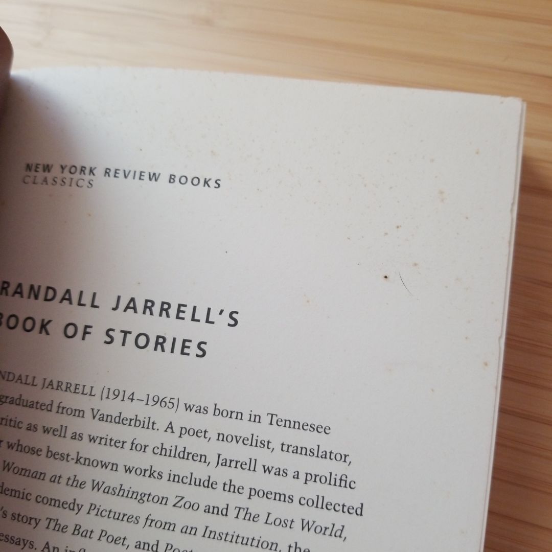 Randall Jarrell's Book of Stories NYRB