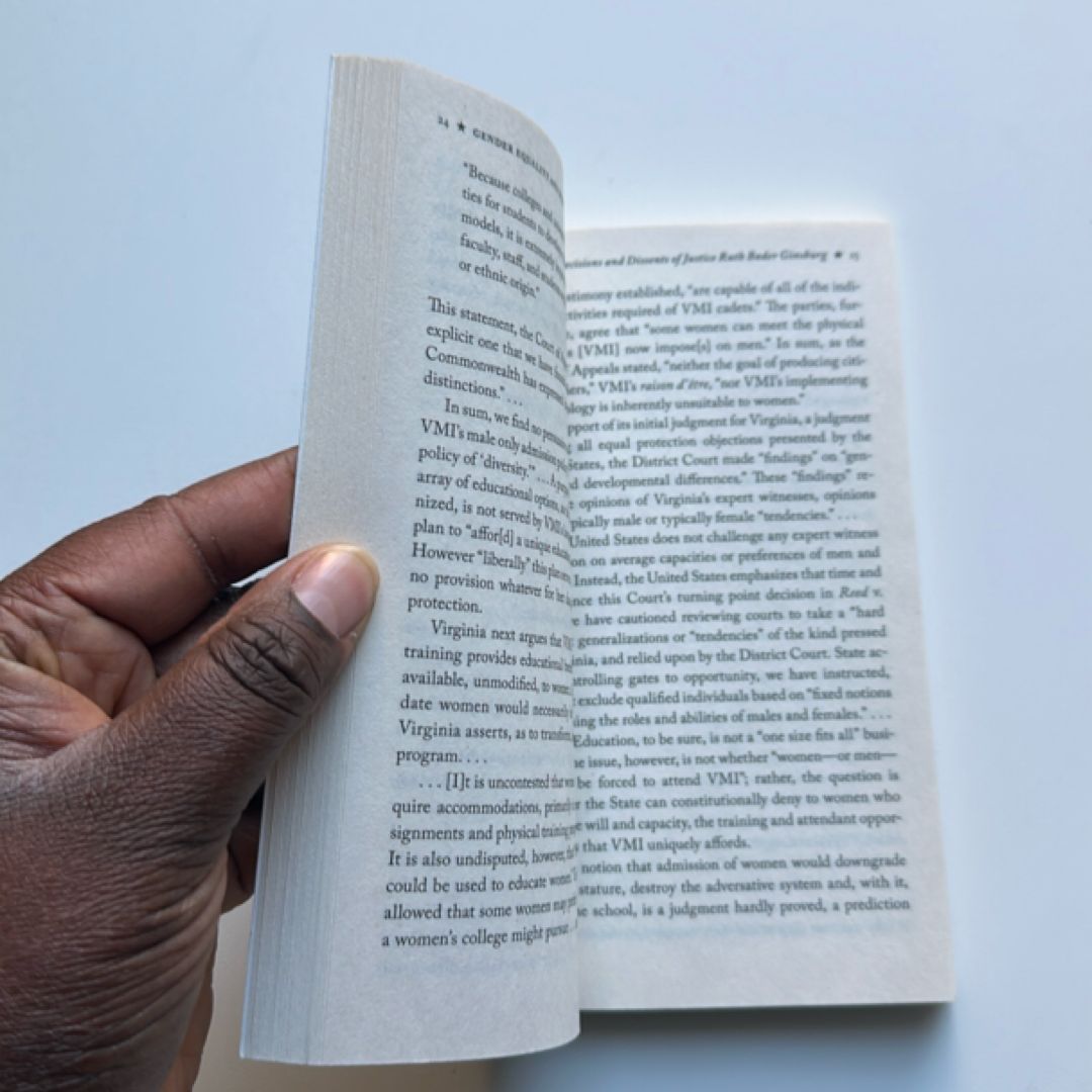 Decisions and Dissents of Justice Ruth Bader Ginsburg