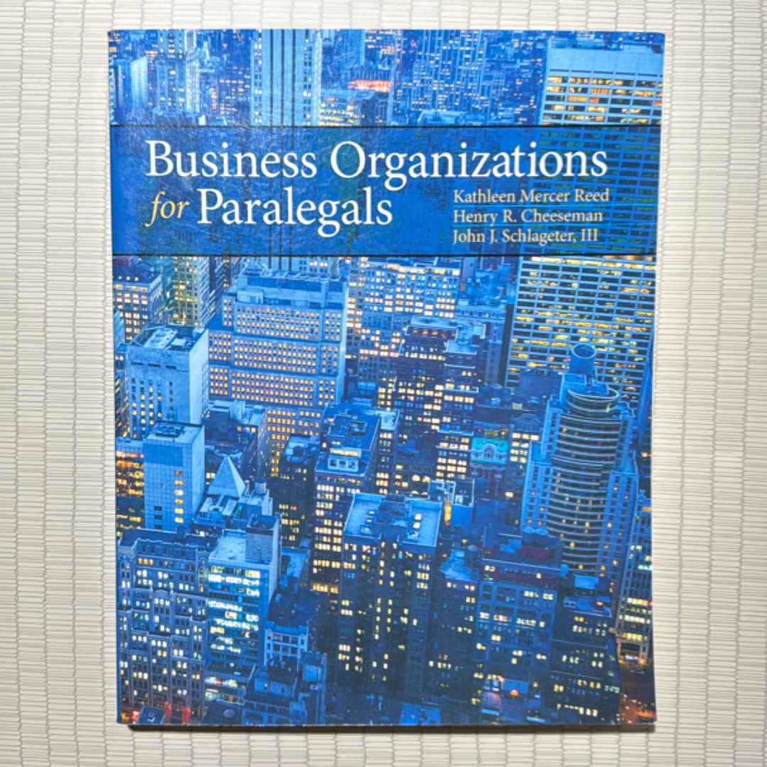 Business Organizations for Paralegals