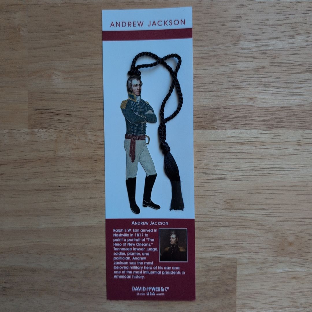 Andrew Jackson Metal Bookmark 