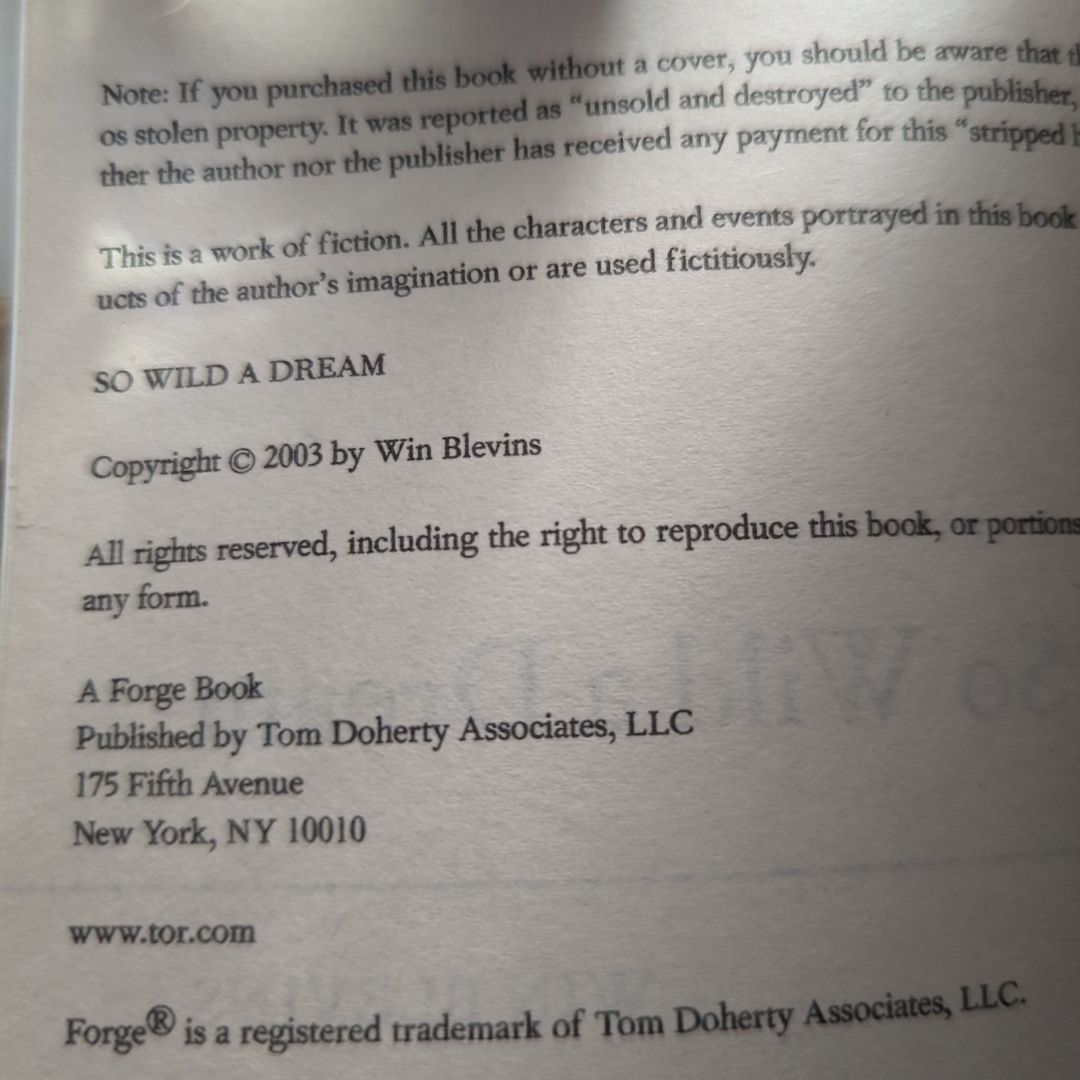So Wild a Dream