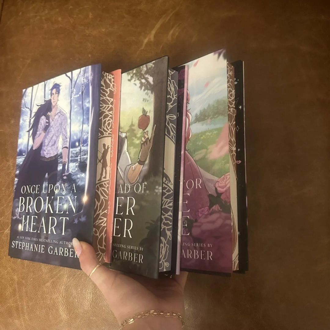 Once upon a broken heart series signed with preorder special dust jackets