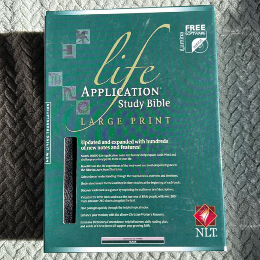 NIV Life Application Study Thumb Indexed Bible Red Letter Edition [Third Edition, Brown, Large Print]