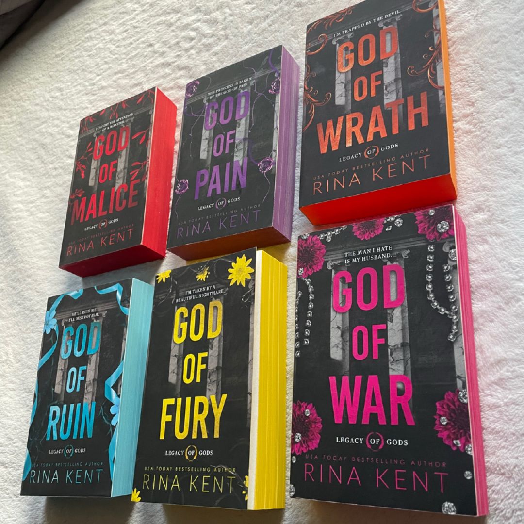 FREE SHIPPING OOP Legacy of Gods Series: God of Malice, God of Pain, God of Wrath, God of Ruin, God of Fury, God of War