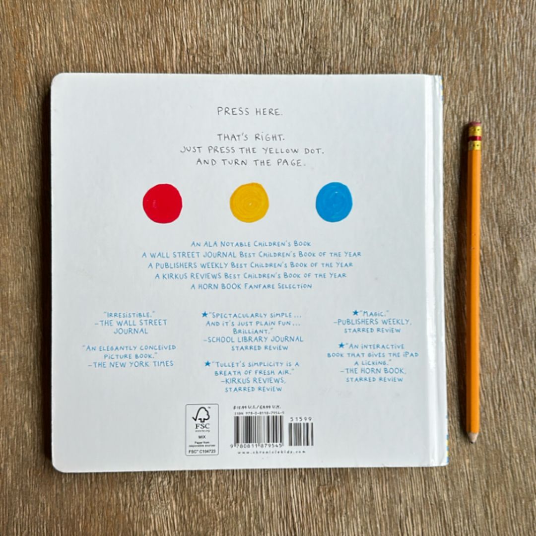 Press Here (Baby Board Book, Learning to Read Book, Toddler Board Book, Interactive Book for Kids)