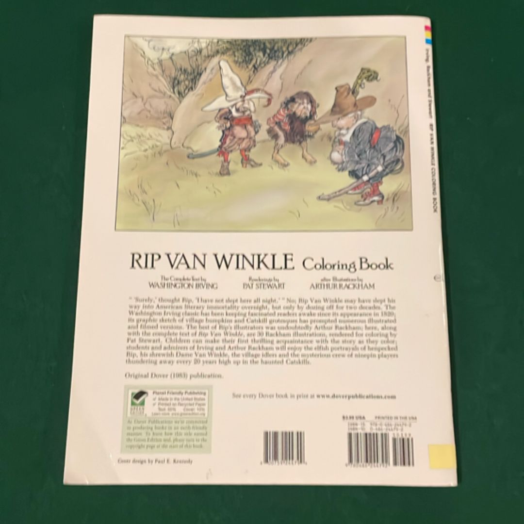 Rip Van Winkle Coloring Book by Washington Irving, A. Rackham, P. Stewart