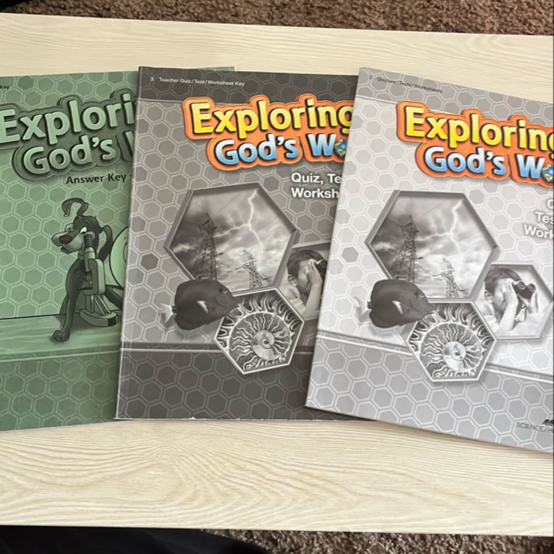 Abeka 3rd Grade Science Exploring God’s World Student And Teacher Test Quiz Key