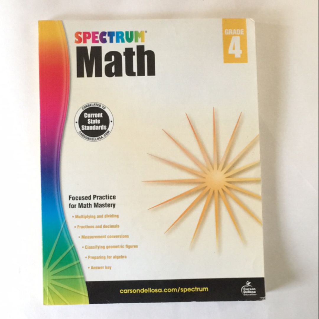 Spectrum Math, Grade 4