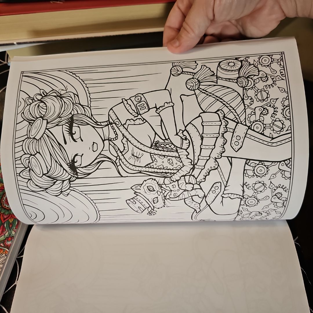 Steampunk Darlings Coloring Book
