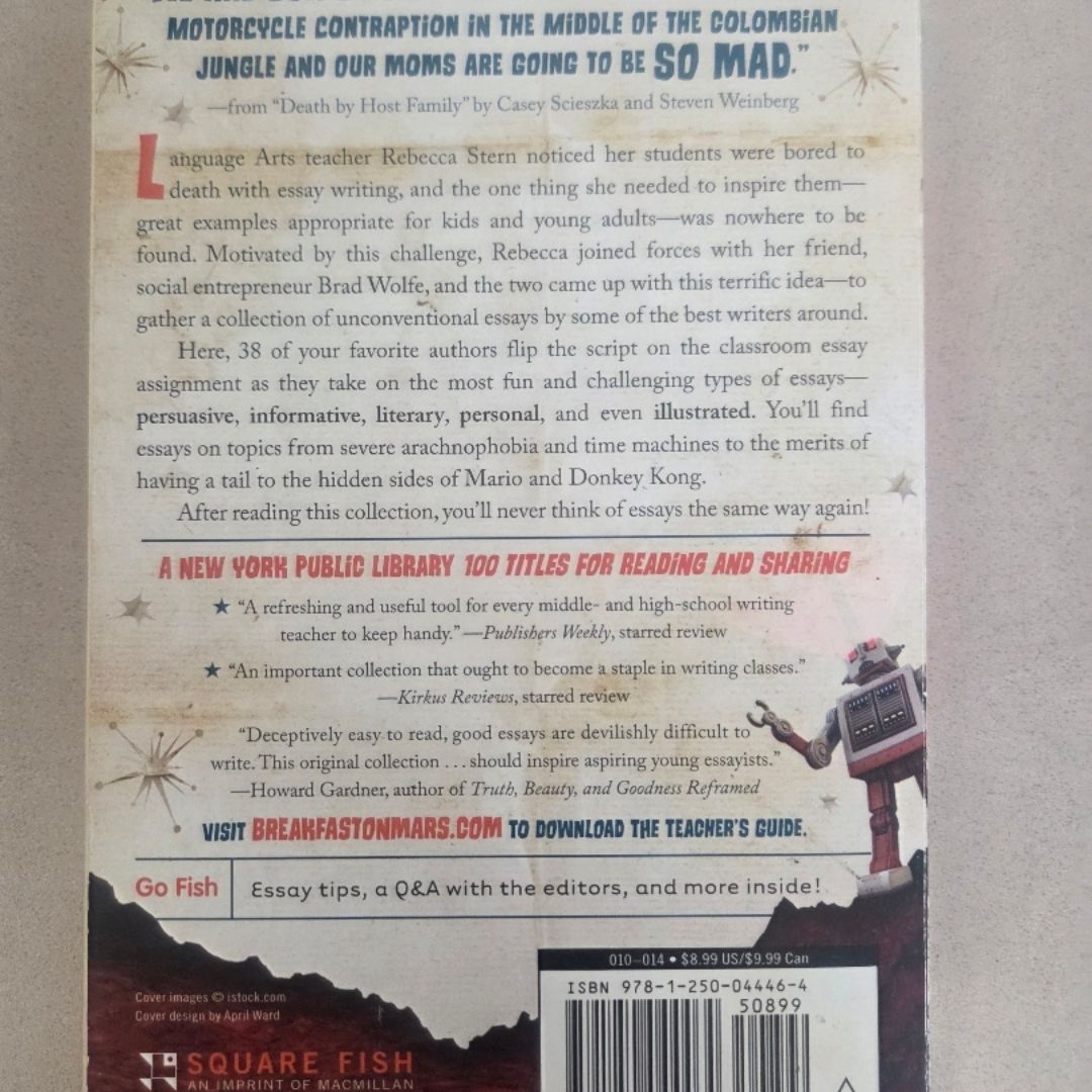 Breakfast on Mars book of essays