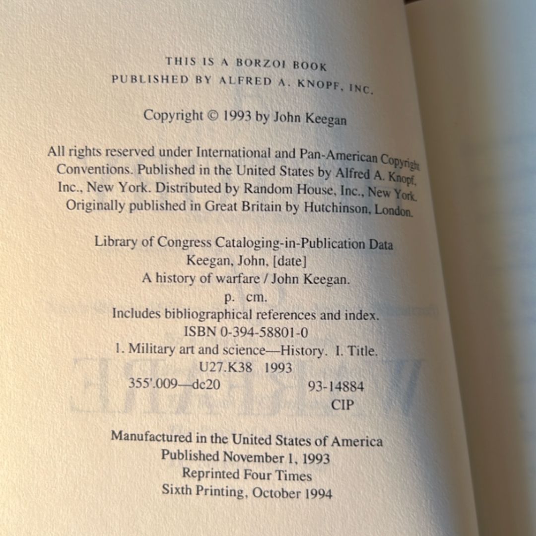 A History of Warfare (6th Print)