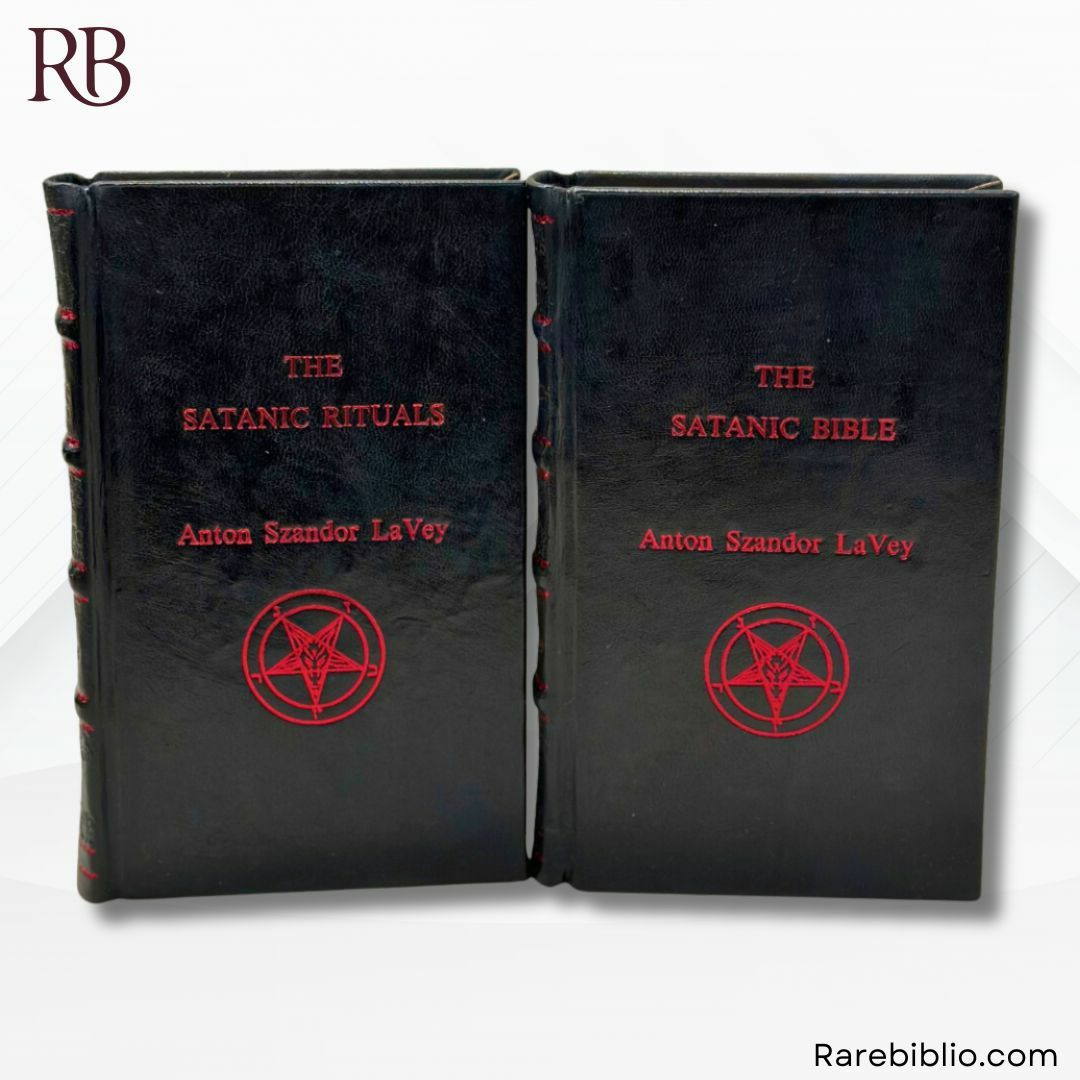 The Satanic Bible & Satanic Rituals by Anton Szandor LaVey - Leather-Bound Collection
