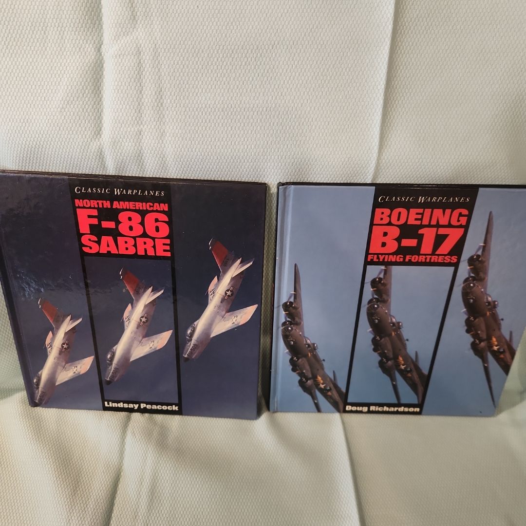 Set of two Classic Warplanes books: North American F-86 Sabre & Boeing B-16 Flying Fortress