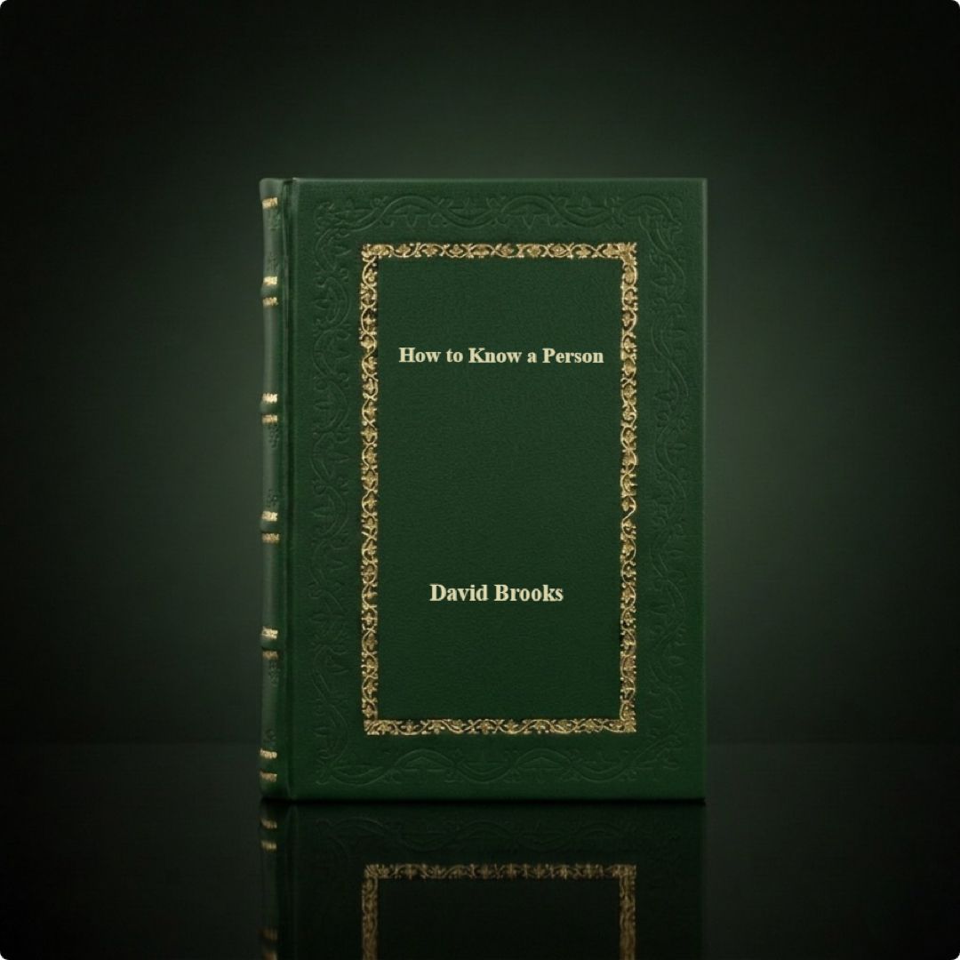 How to Know a Person: The Art of Seeing Others Deeply and Being Deeply Seen by David Brooks Leather Bound Edition