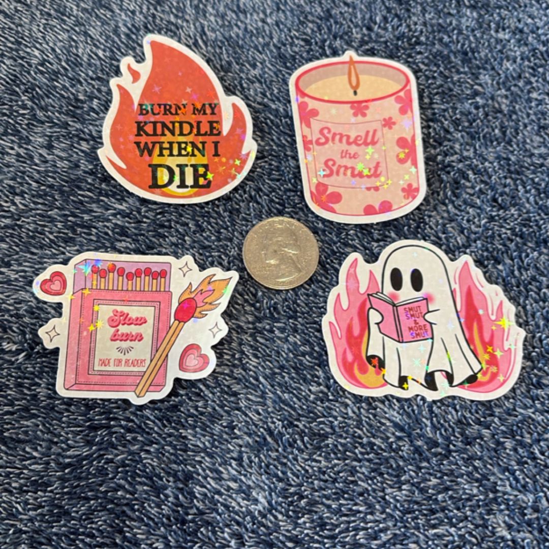 ‘Fiery’ Bookish Stickers