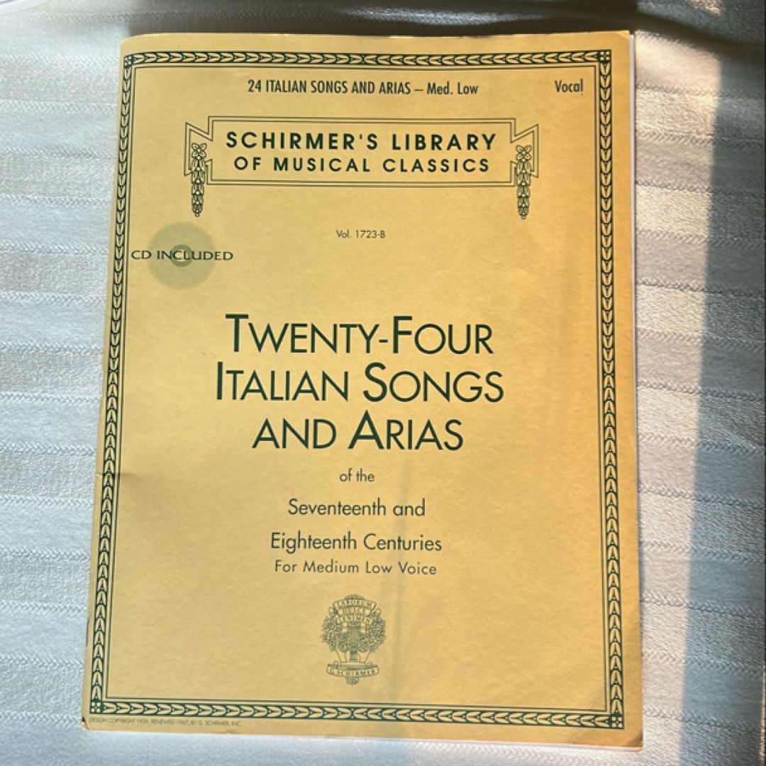 24 Italian Songs and Arias of the 17th and 18th Centuries
