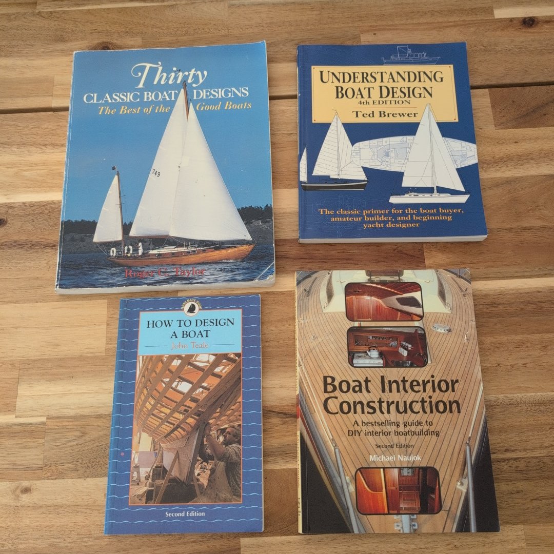 Lot of 4: How to Design a Boat& Boat Interior Construction & Thirty Classic Boat Designs & Understanding Boat Design 