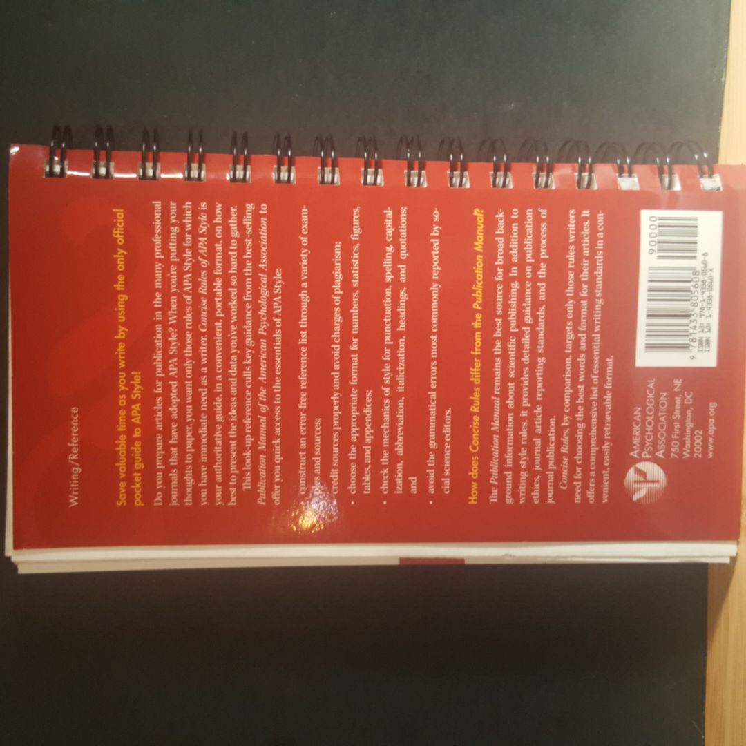 Concise Rules of APA Style