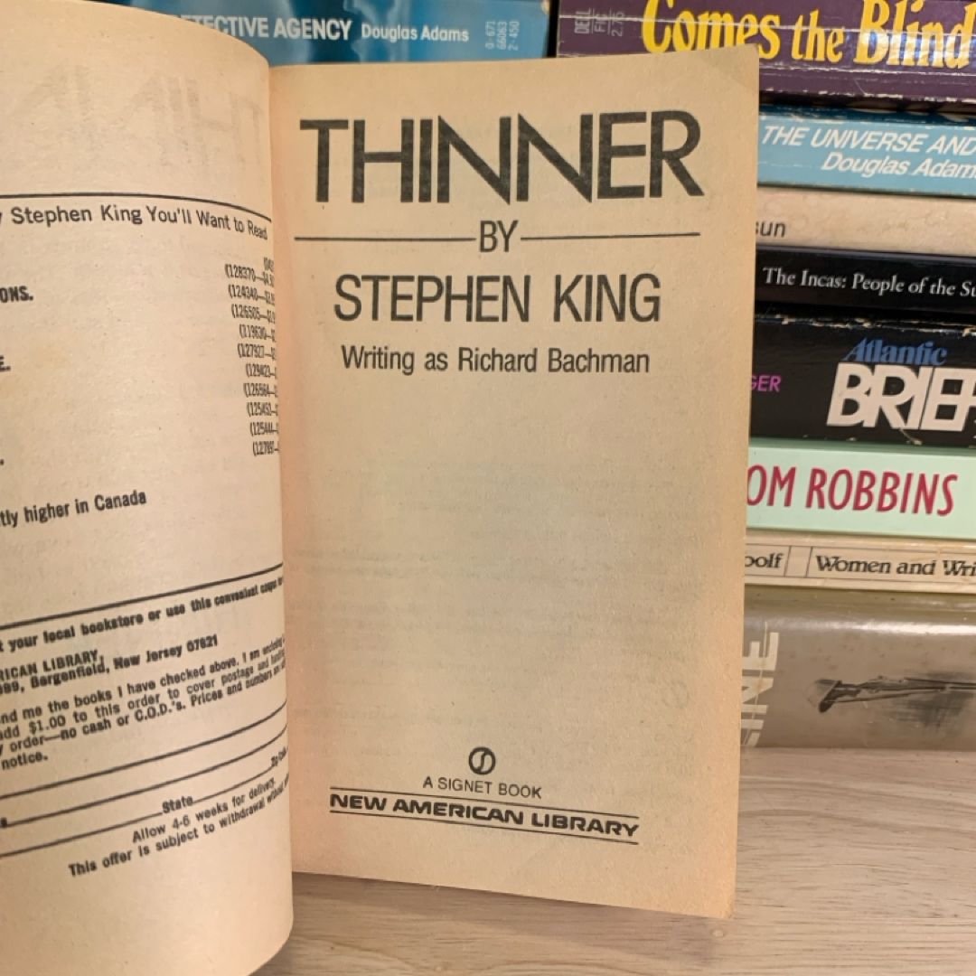 Thinner by Richard Bachman; Stephen King, | PangoBooks
