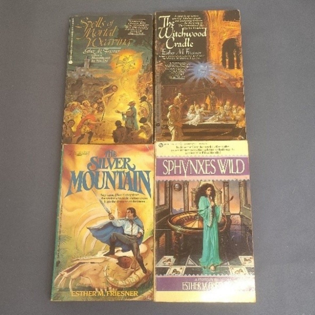 Esther Friesner 4 Book Lot Vintage 1980s Fantasy First Print Paperback