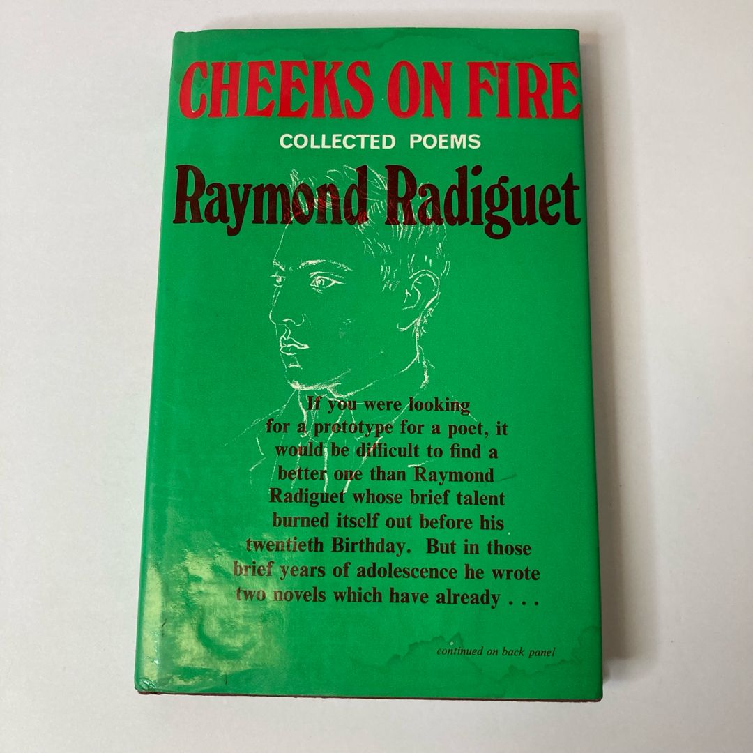 Cheeks on Fire by Raymond Radiguet, Alan Stone