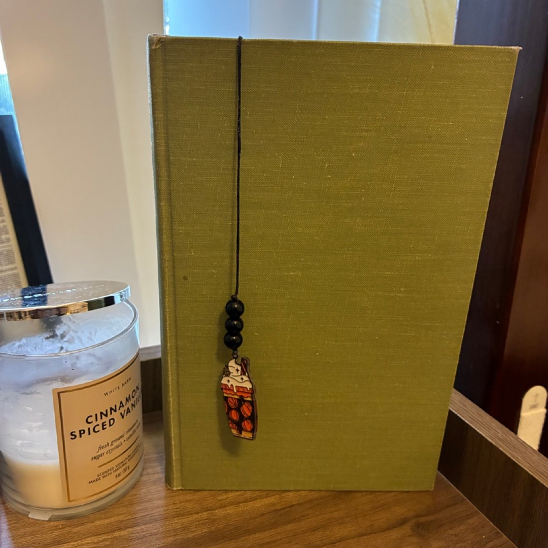 Handmade Pumpkin Latte Beaded Bookmark 