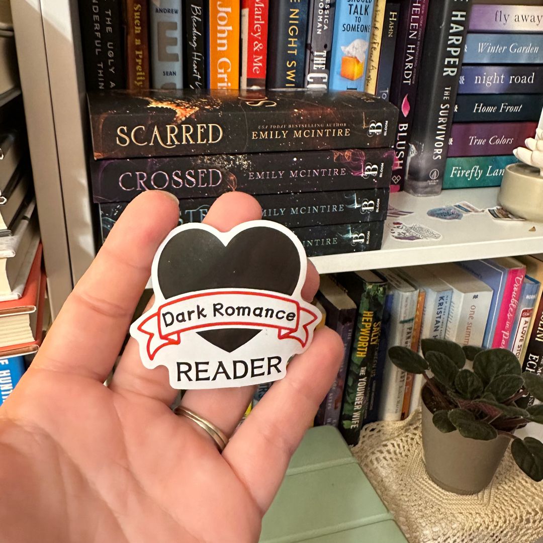 Dark romance reader sticker