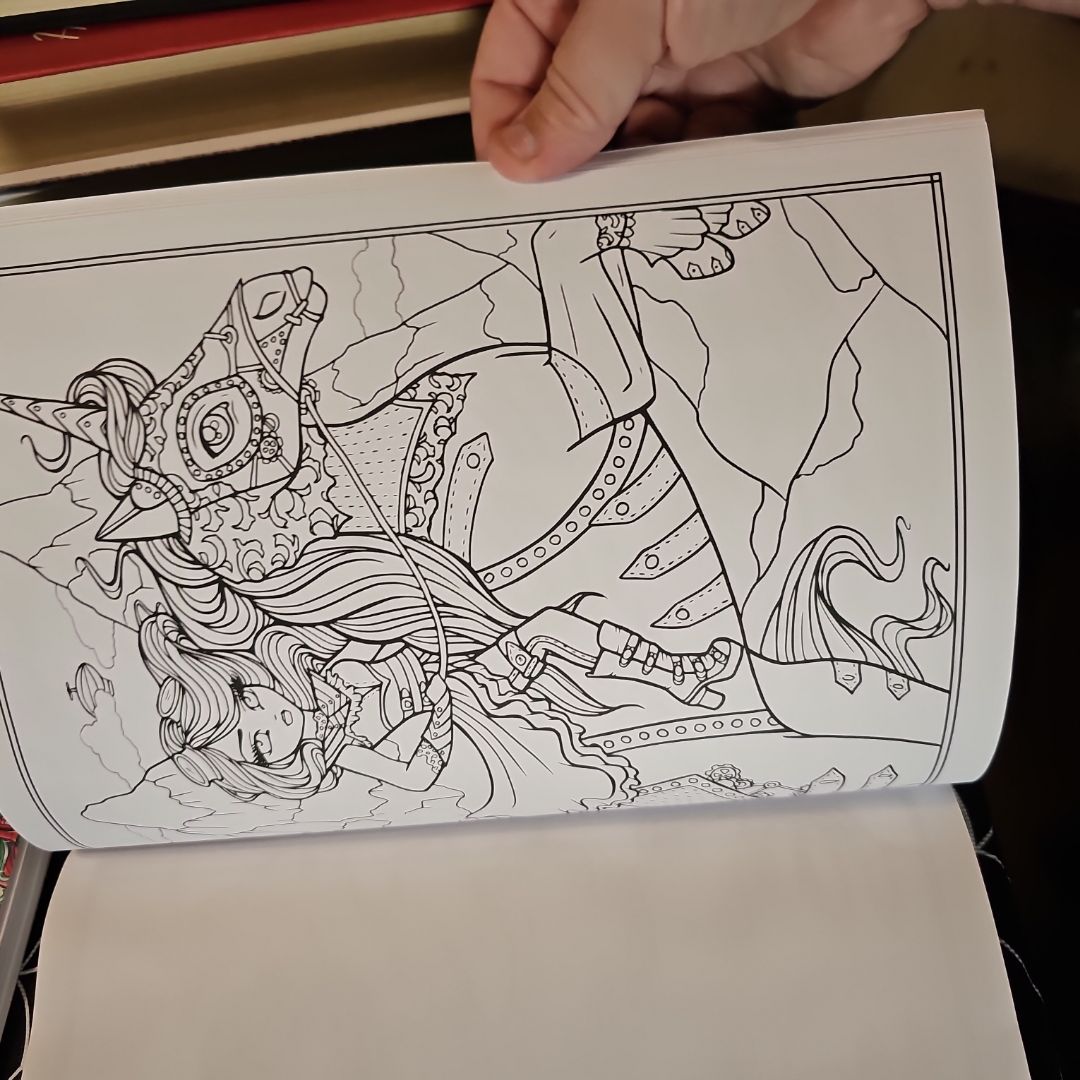 Steampunk Darlings Coloring Book