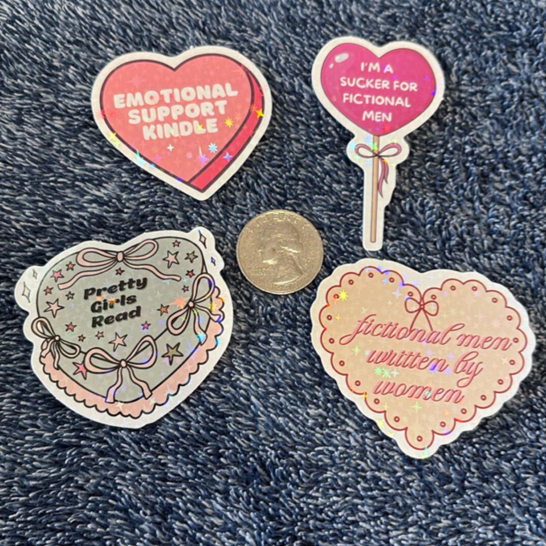 ‘Hearts’ Bookish Stickers