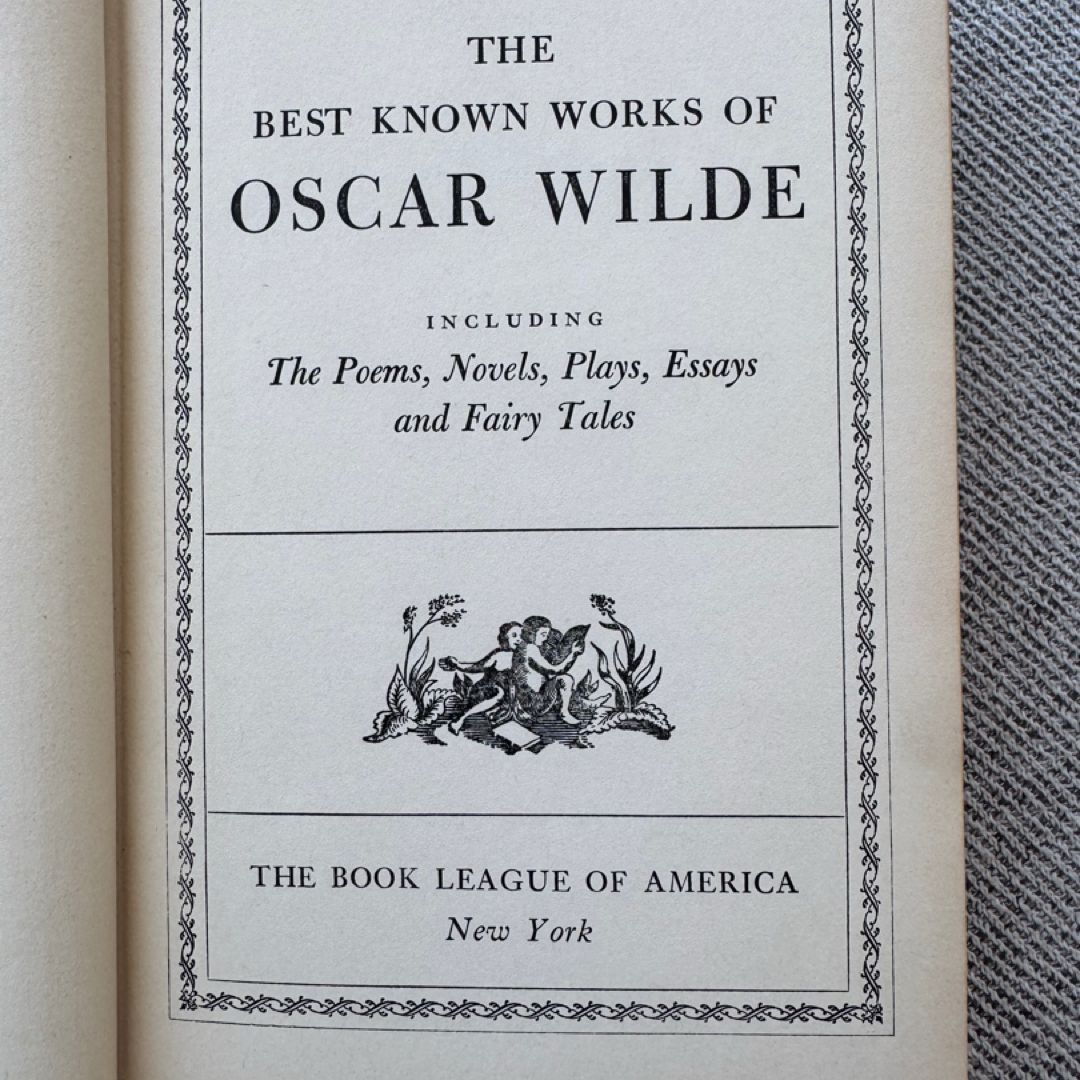 Vintage 1940 THE BEST KNOWN WORKS OF OSCAR WILDE