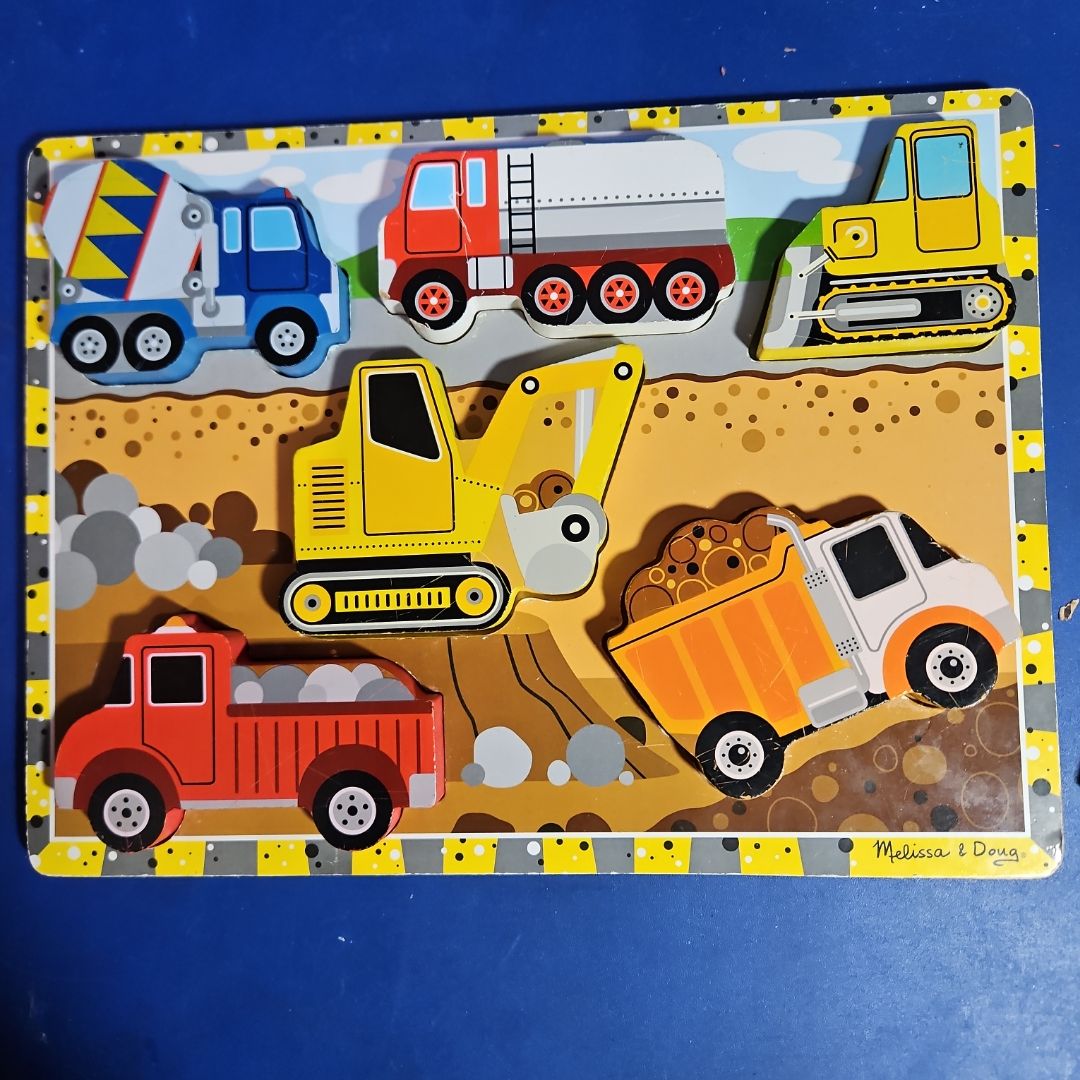Melissa & Doug CHUNKY PUZZLE: CONSTRUCTION