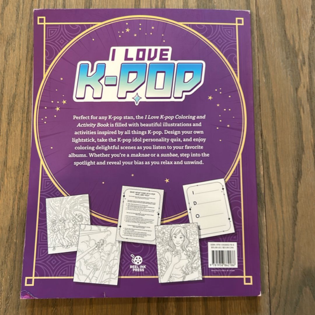 I Love K-Pop Coloring and Activity Book