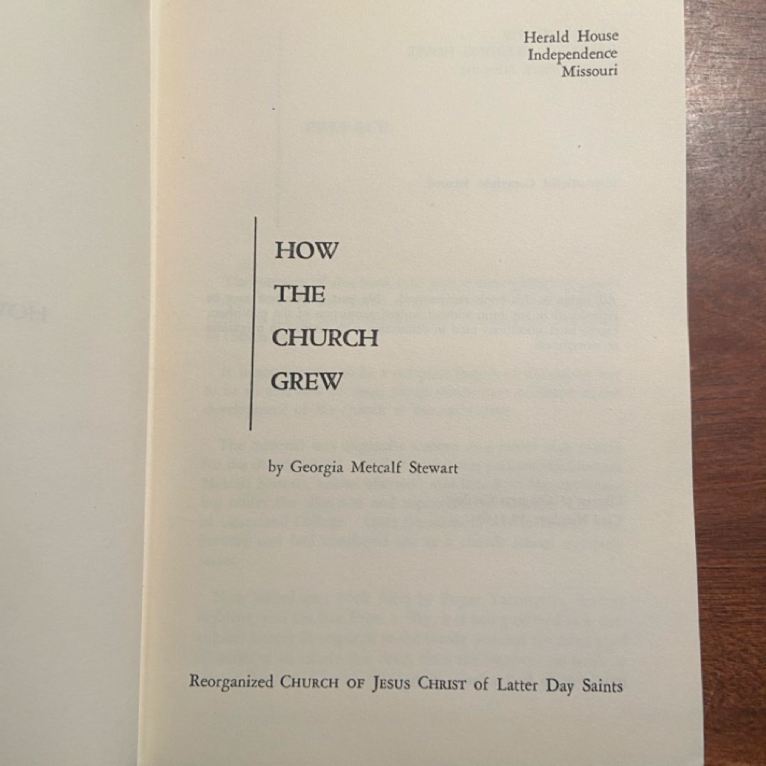 How The Church Grew