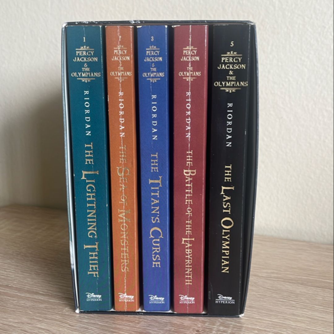 Percy Jackson and the Olympians 5 Book Paperback Boxed Set (new Covers W/poster)