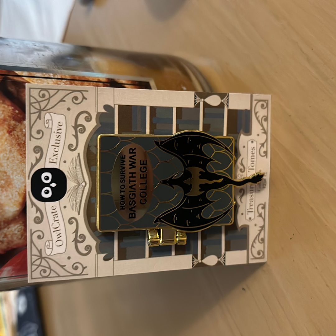 OwlCrate Fourth Wing Treasured Tomes pin