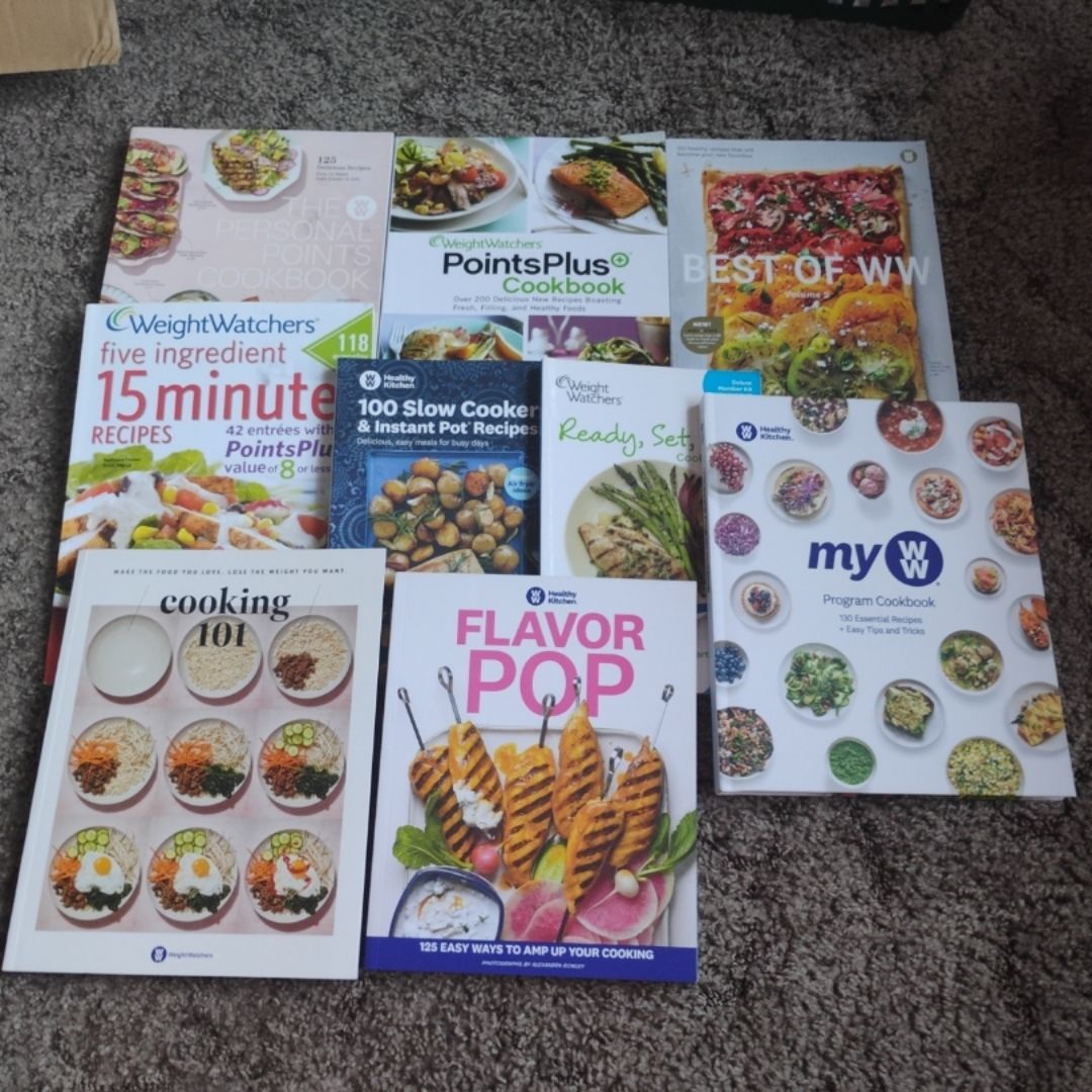 9 Weight Watchers Book Lot Cookbooks Points Counter Books Magazine etc