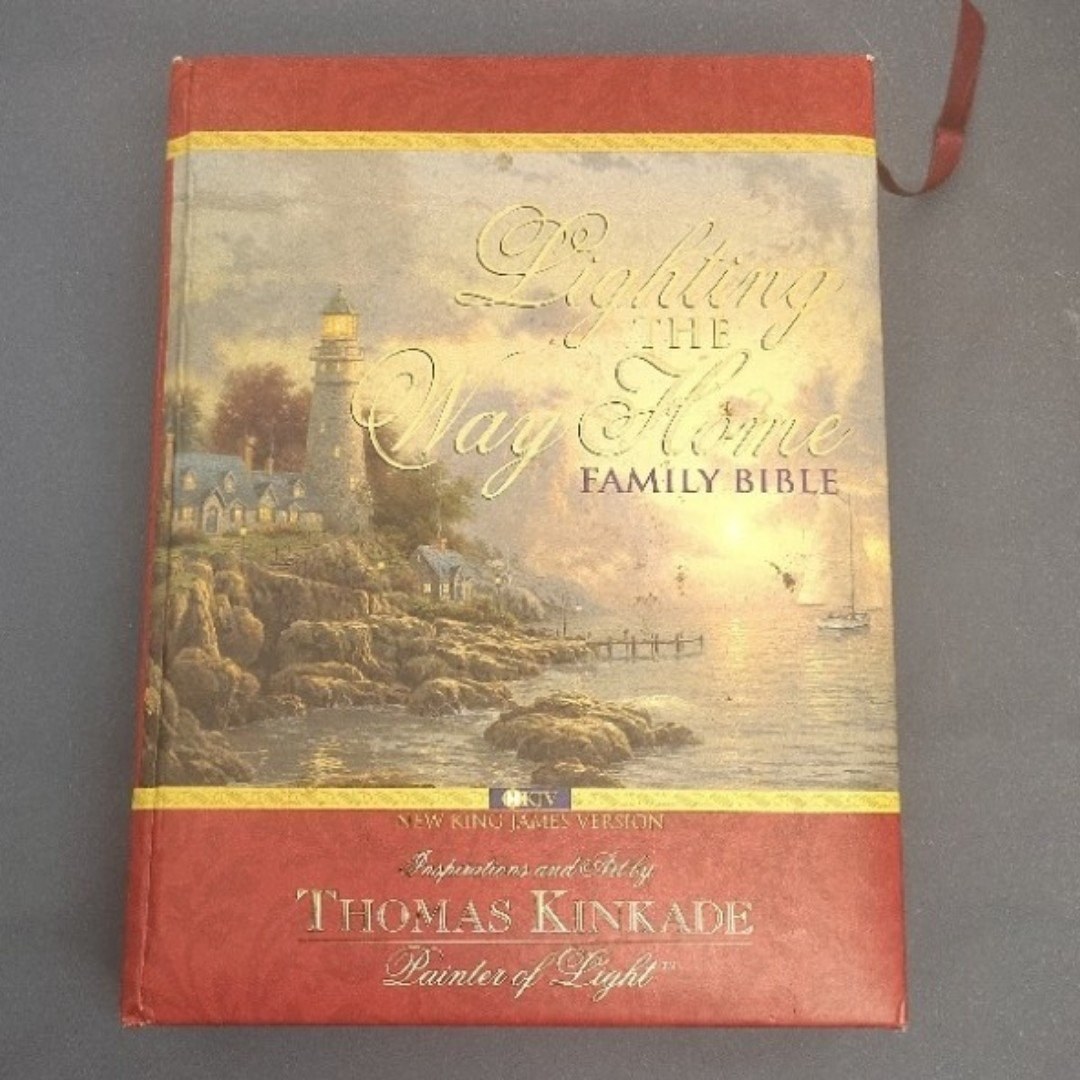 Thomas Kinkade Lighting the Way Home Family Bible NKJV Hardcover Illustrated