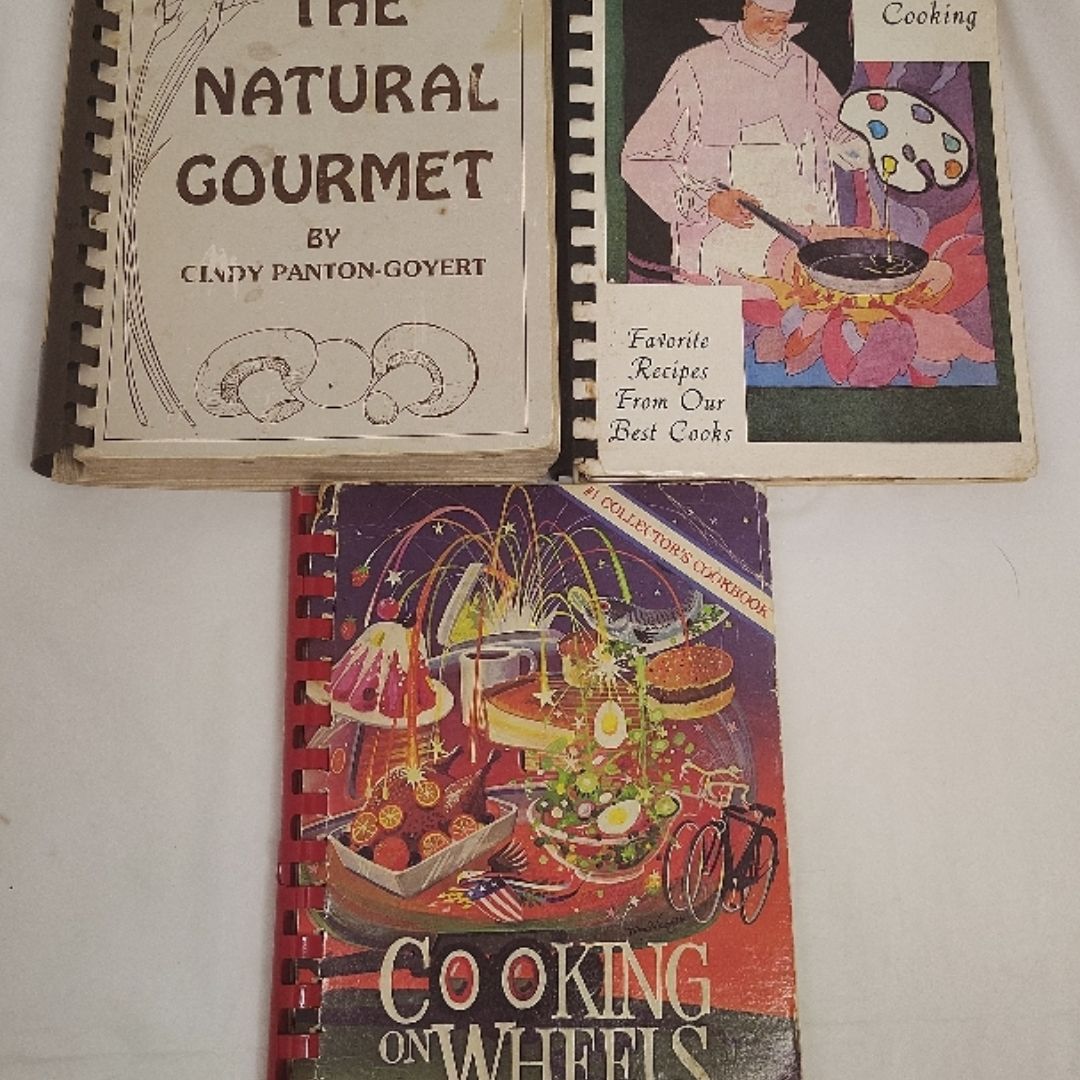 Vintage Spiral Cookbook Bundle(3) | RV Cooking, Natural Foods, Community Recipes