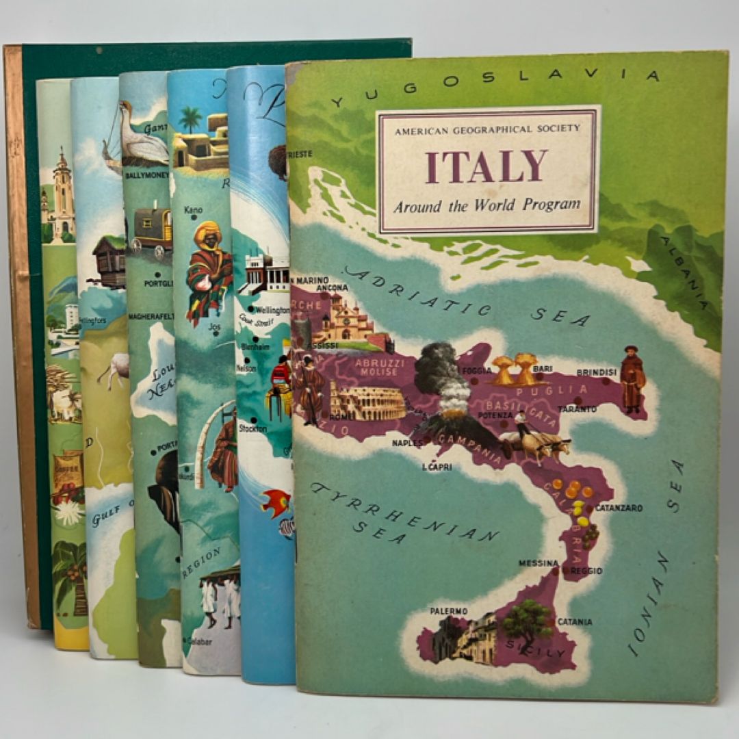 American Geographical Society Around The World Program Lot Italy New Zealand +
