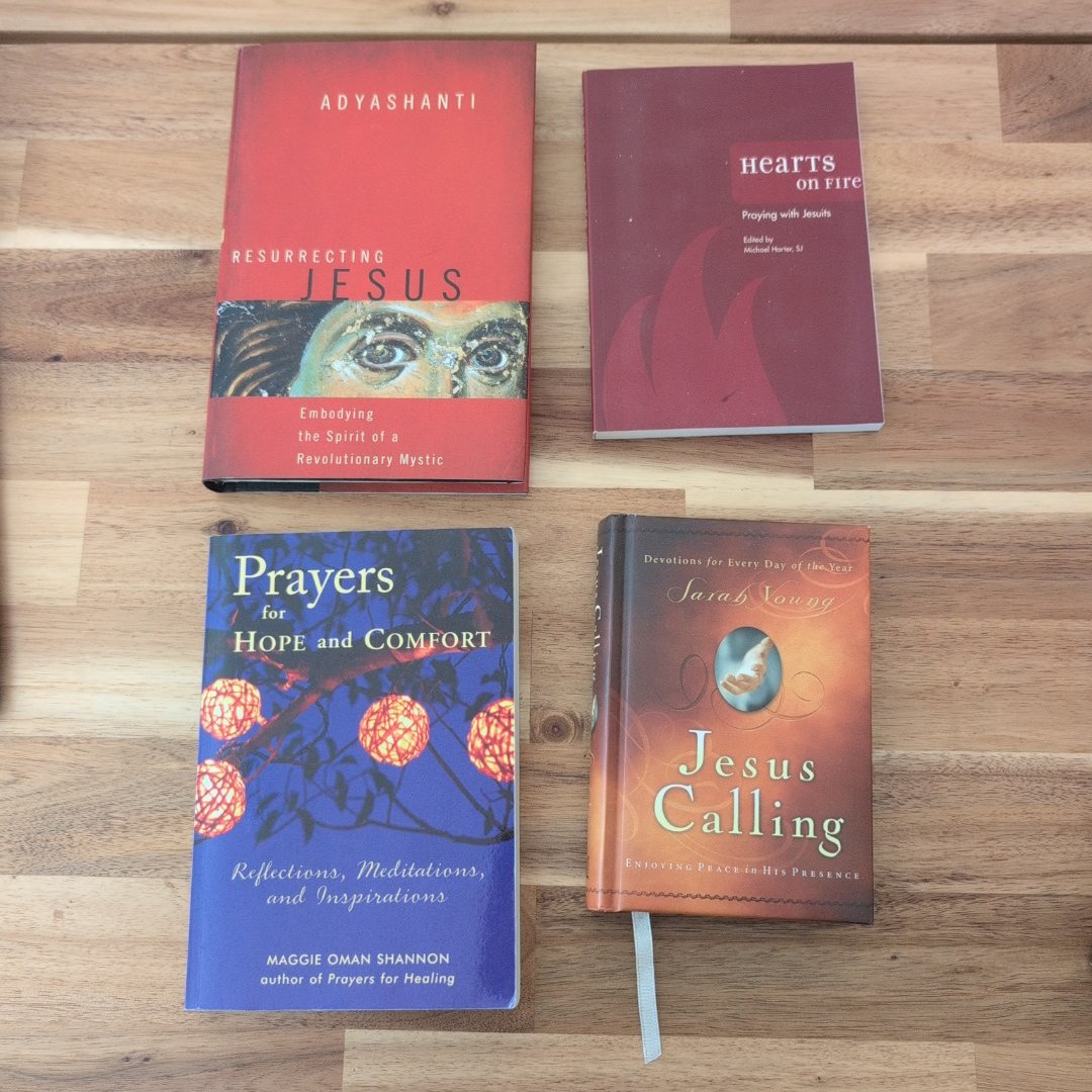 Lot of 4: Resurrecting Jesus & Prayers for Hope and Healing & Hearts on Fire & Jesus Calling
