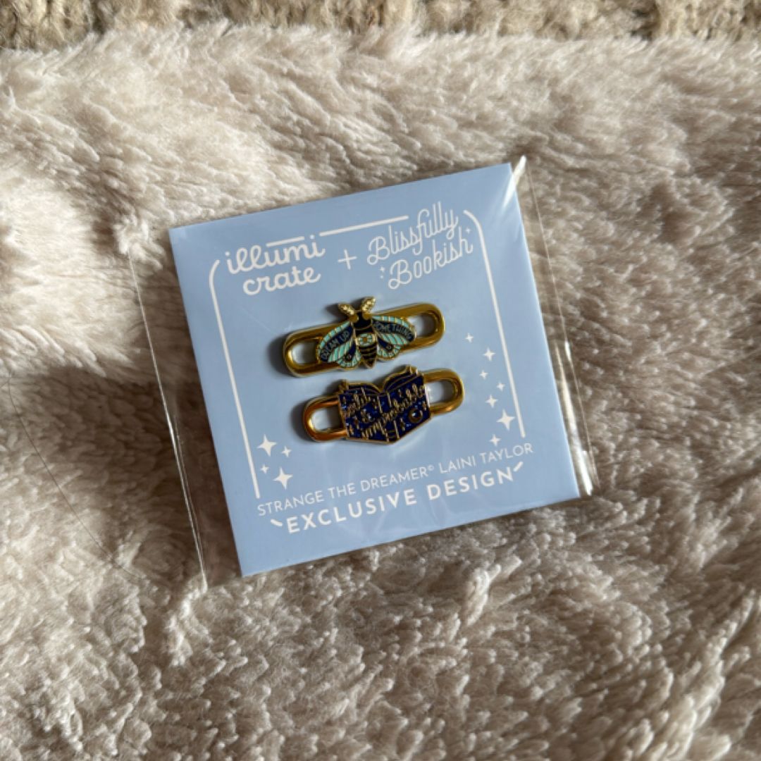 Strange the Dreamer enamel shoe lace charms (Illumicrate exclusive)