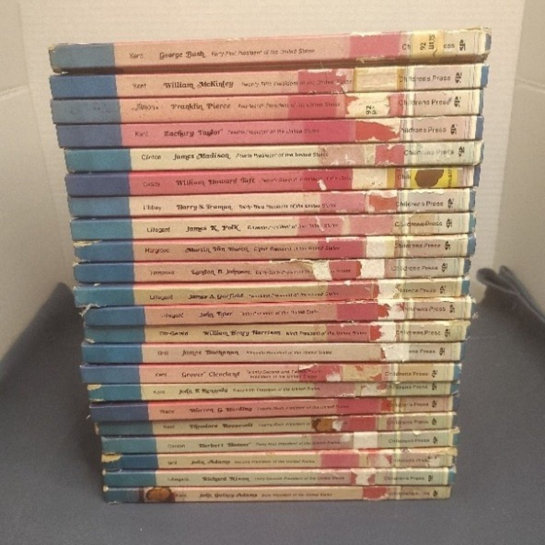 Encyclopedia of Presidents Children's Press Vintage HC 22 Book Lot USA