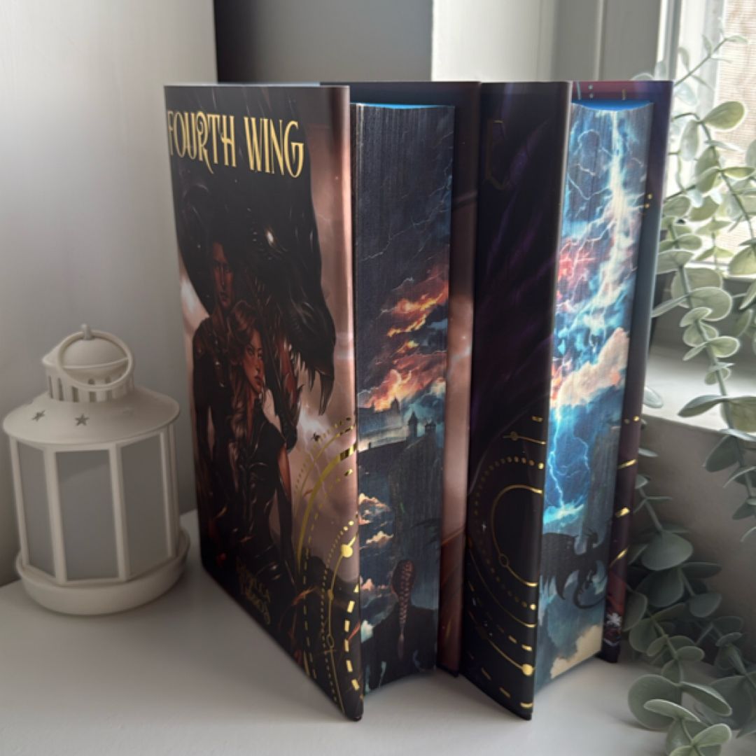 Fourth Wing and Iron Flame *with A Touch of Magic Designs special edition dust jackets*