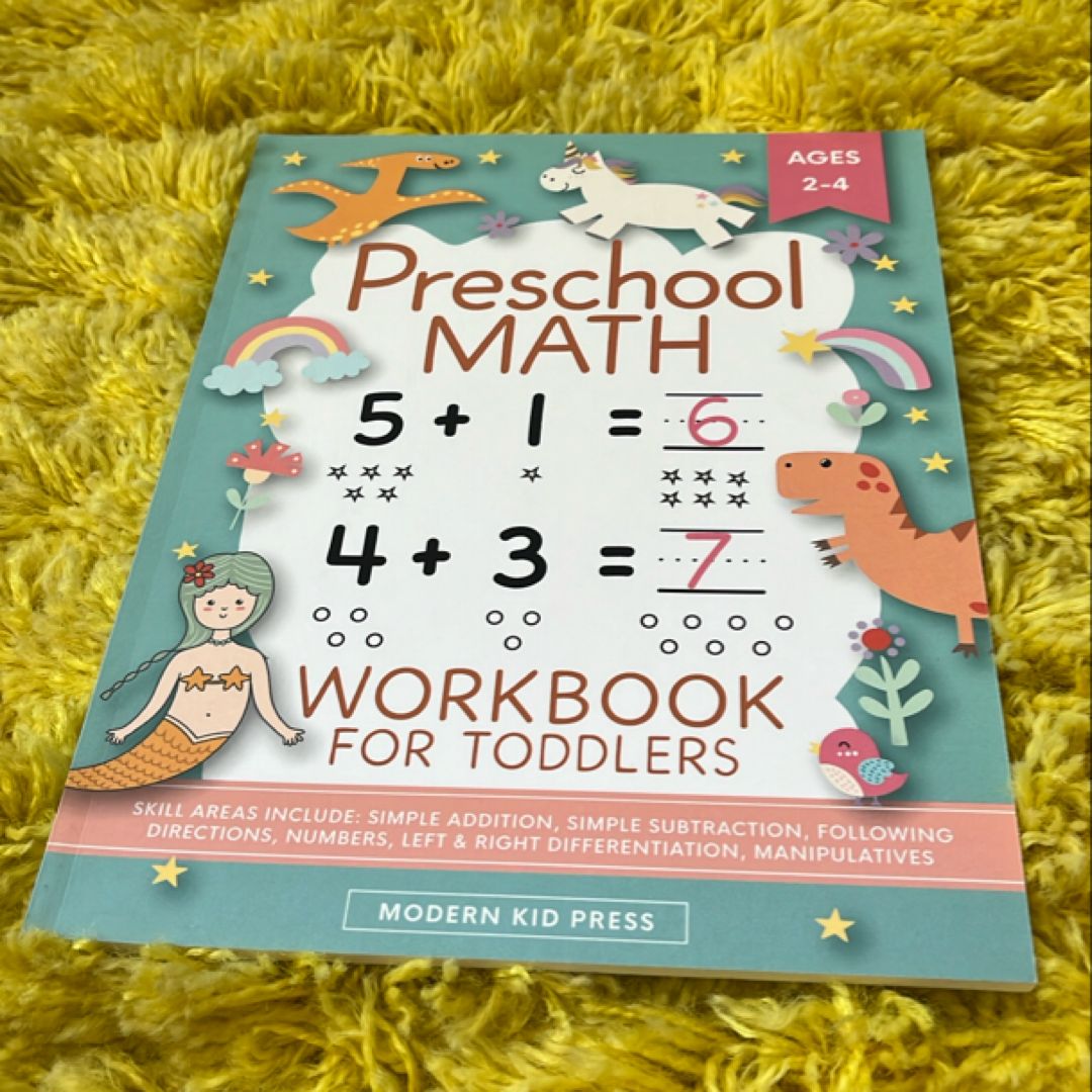 Preschool Math Workbook for Toddlers Ages 2-4