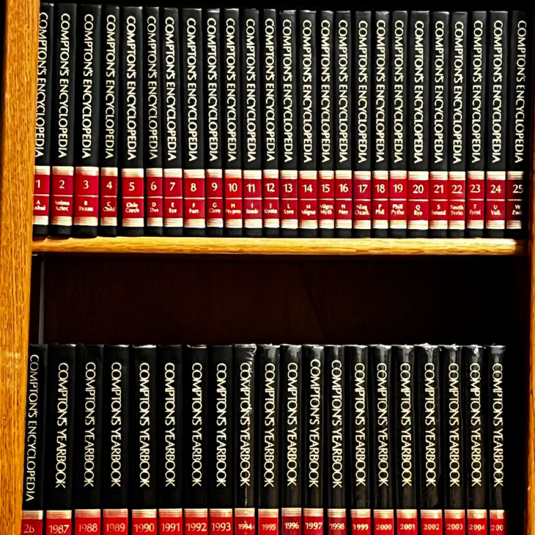 Compton's Encyclopedia Complete Set Volumes 1 - 26 PLUS 1987 To 2005 Yearbook