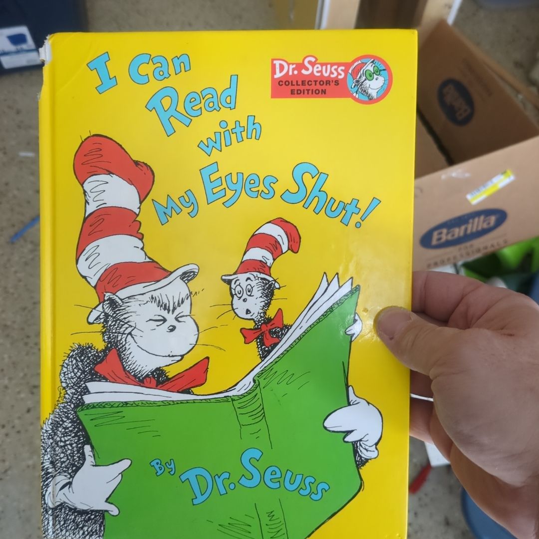 I can't read with my eyes shut