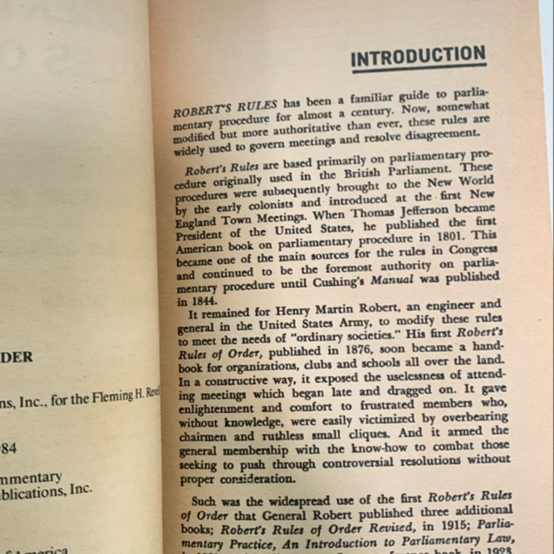 Robert’s Rules of Order