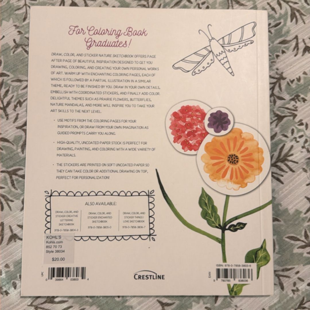 Draw, Color, and Sticker Nature Sketchbook
